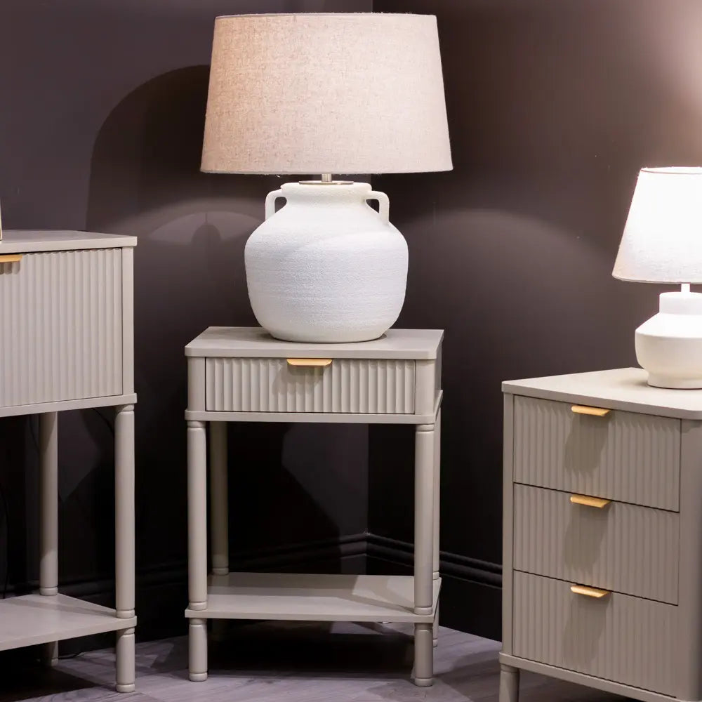 Tara Lane Parson 1 Drawer End Table - Oyster | TL6886