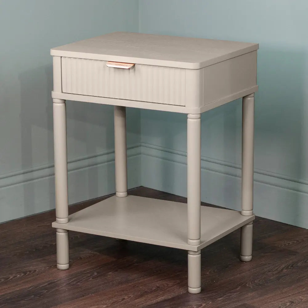 Tara Lane Parson 1 Drawer End Table - Oyster | TL6886
