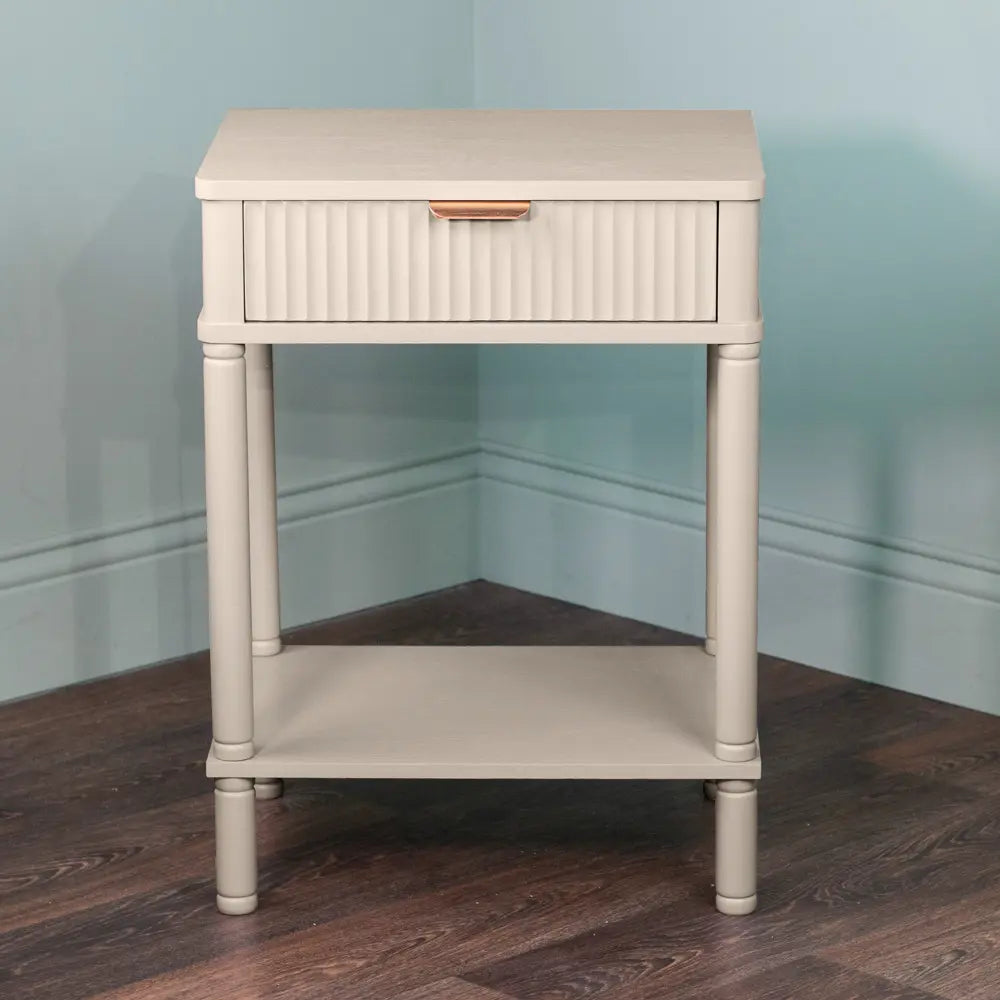 Tara Lane Parson 1 Drawer End Table - Oyster | TL6886