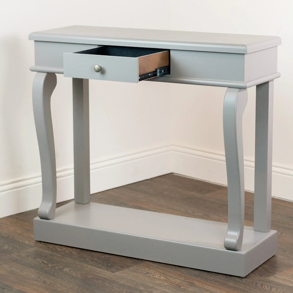 Tara Lane Scroll Console Table 90cm with Drawer - Mink | TL6894