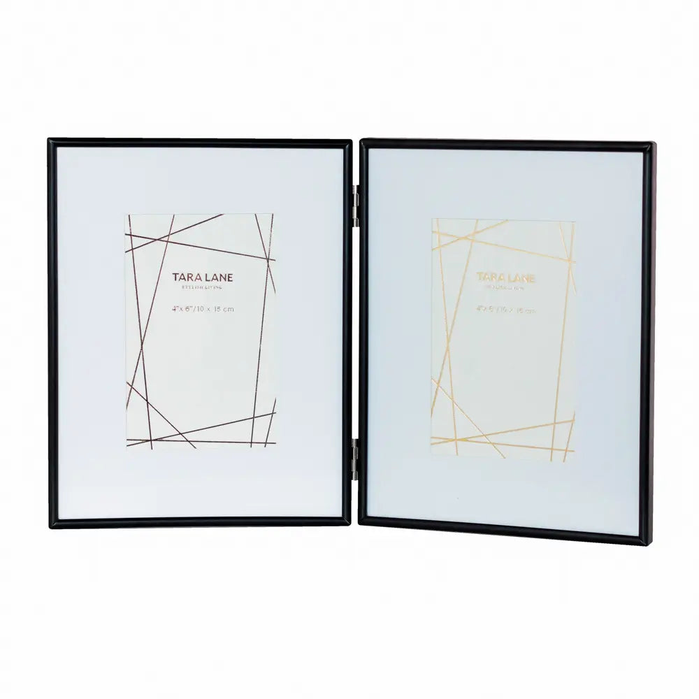 Tara Lane Lisa 2 Photo Folding Frame 4 x 6 - Black | TL6911