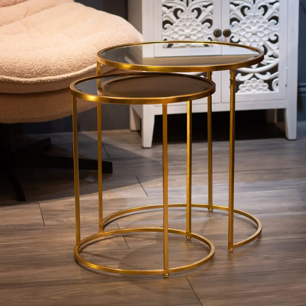 Tara Lane Avery Side Tables Set of 2 - Gold | TL6980