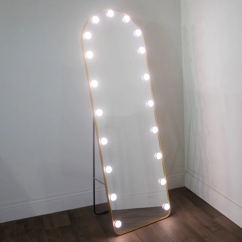 Tara lane Modena Cheval Arch LED Mirror 160cm x 50cm - Gold | TL7009