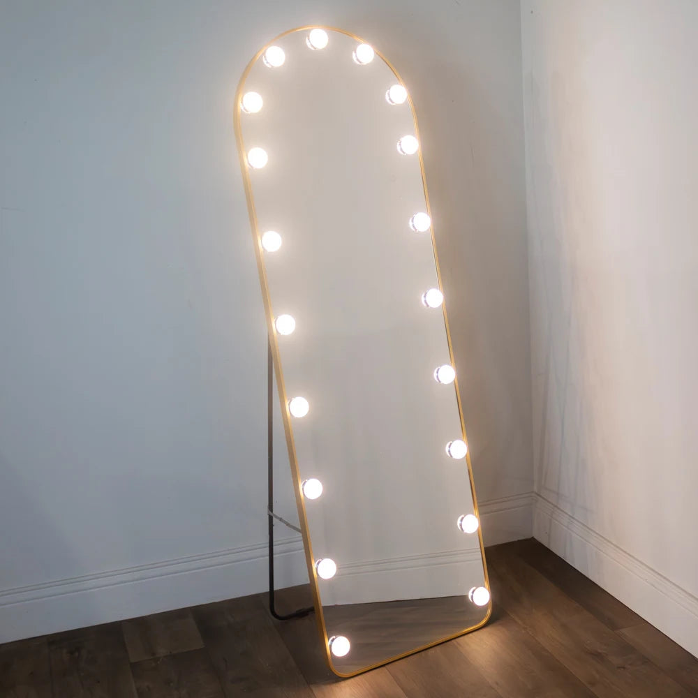 Tara lane Modena Cheval Arch LED Mirror 160cm x 50cm - Gold | TL7009
