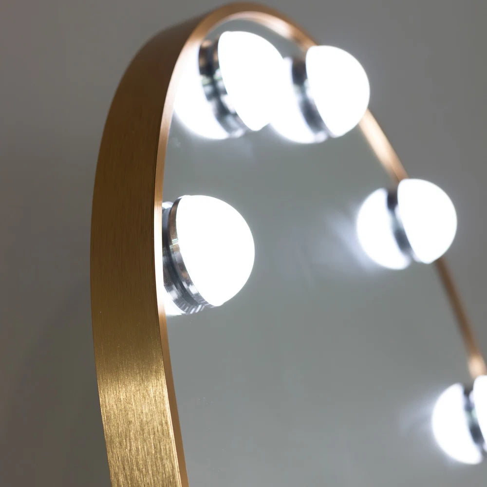 Tara lane Modena Cheval Arch LED Mirror 160cm x 50cm - Gold | TL7009