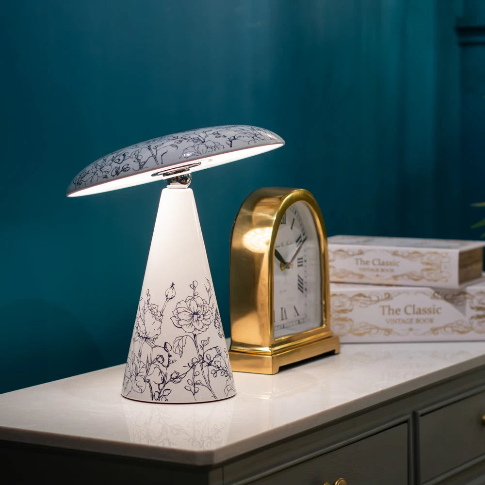 Tara Lane Neo USB Rechargable Table Lamp - Floral White | TL7055