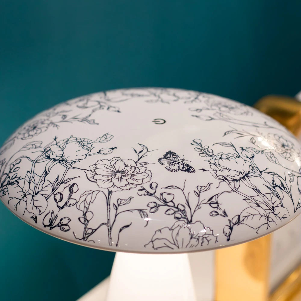 Tara Lane Neo USB Rechargable Table Lamp - Floral White | TL7055