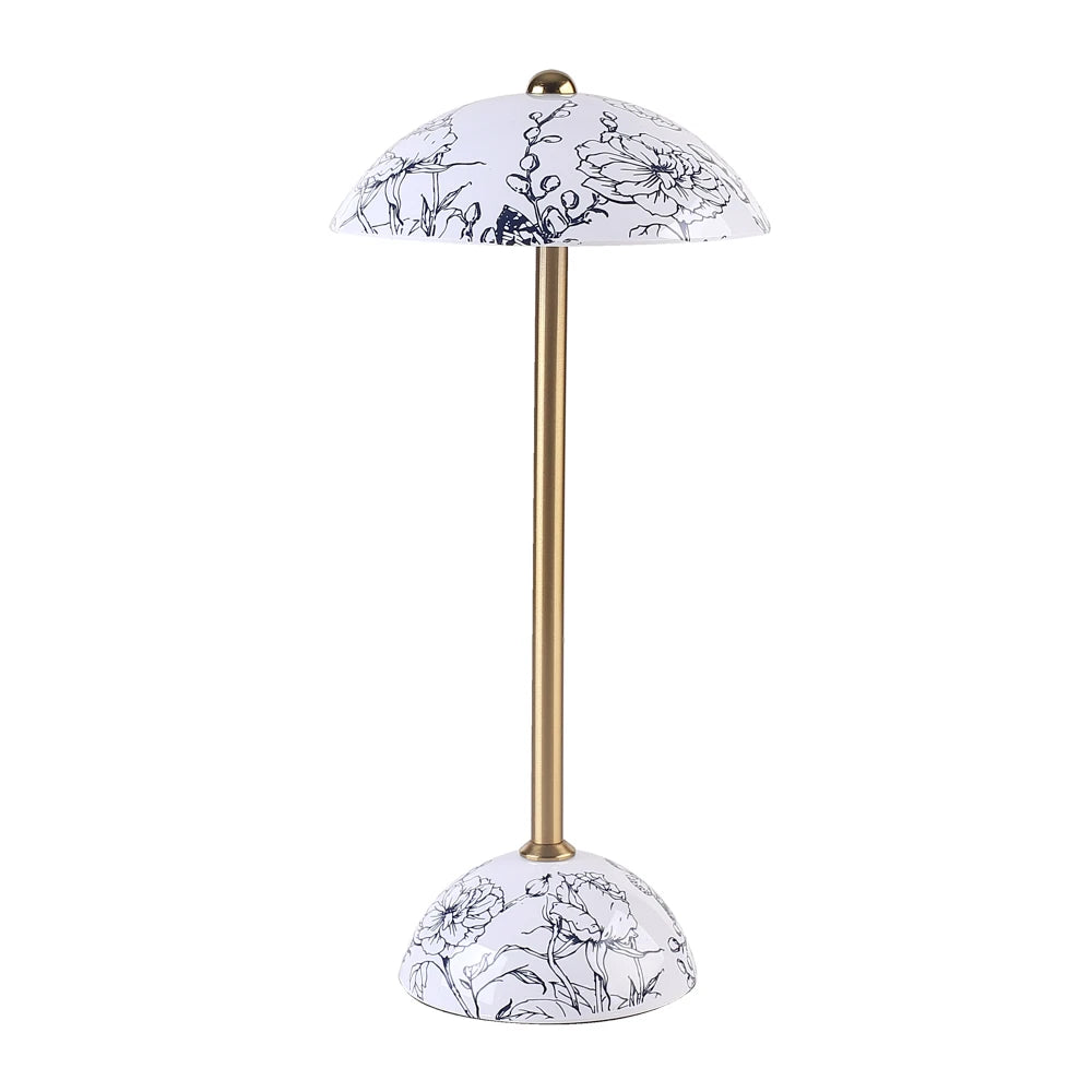 Tara Lane Apollo USB Rechargable Table Lamp - Floral White | TL7059