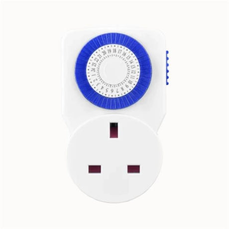 Masterplug 24 Hours Mechanical Timer Adaptor - White | TMS24-MP
