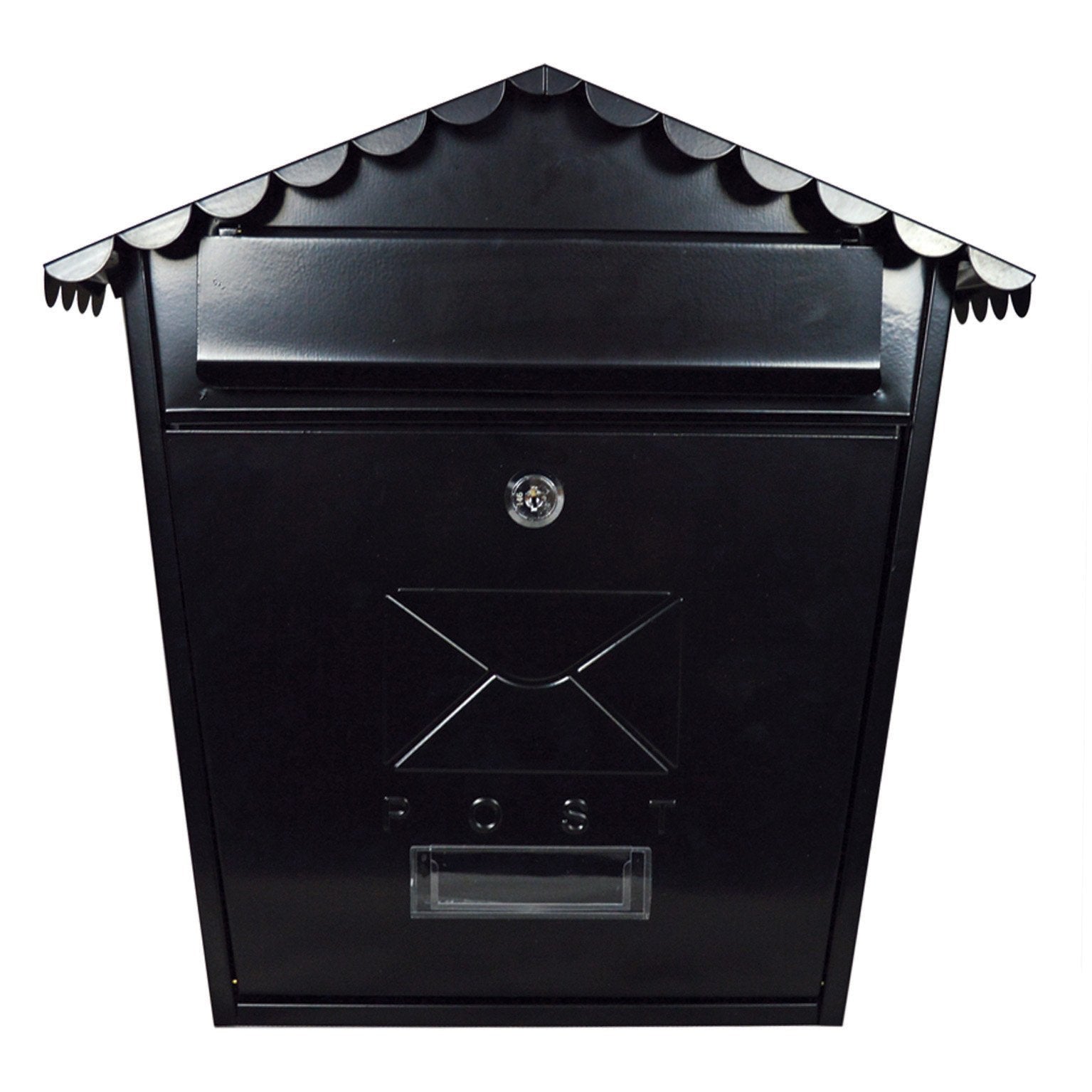 Postplus Classic Post Box Black | Wall Mounted Letterbox