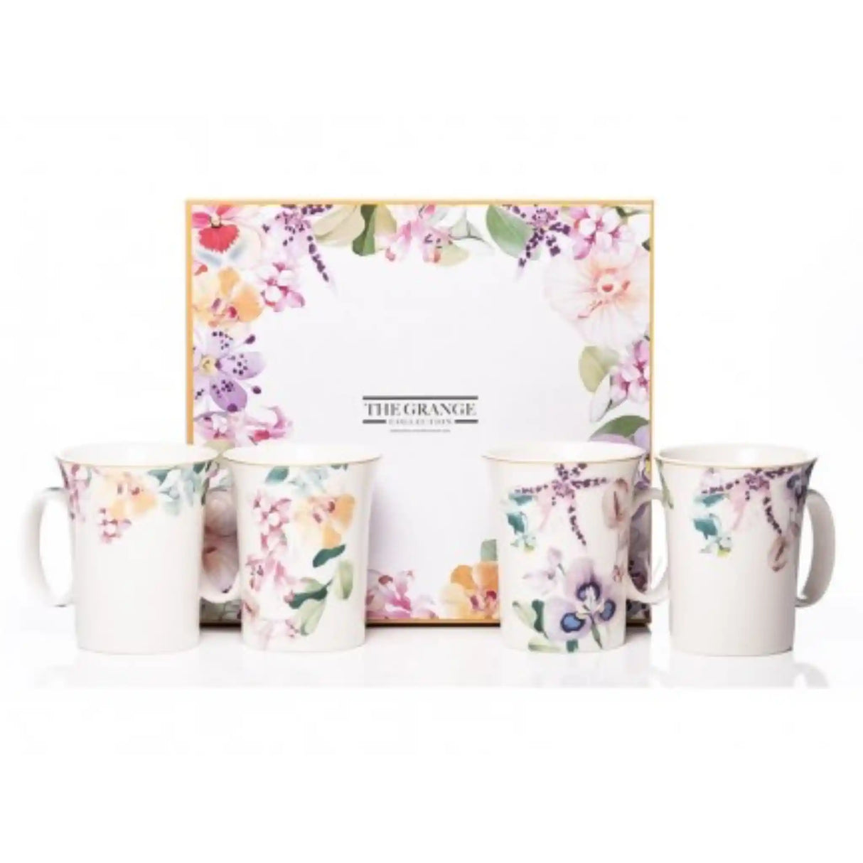 The Grange Collection Mug Set of 4 - Orchid | HP54