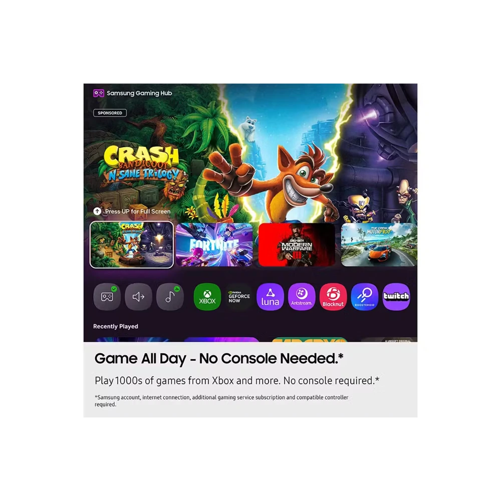 Samsung 75 Inch Crystal UHD U8000F 4K Smart TV | UE75U8000FKXXU