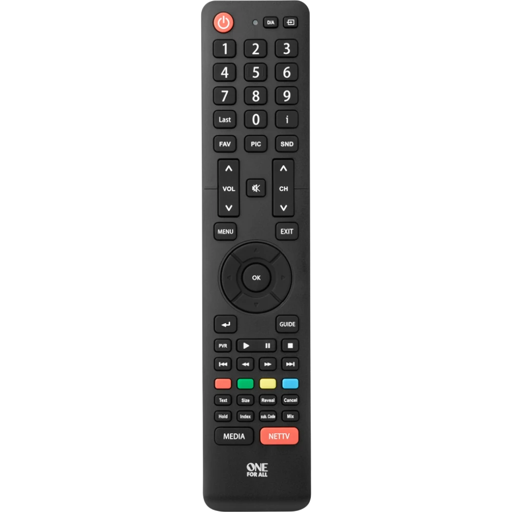 One For All TV Replacement Spare Remote Control for Hisense - Black | URC1916