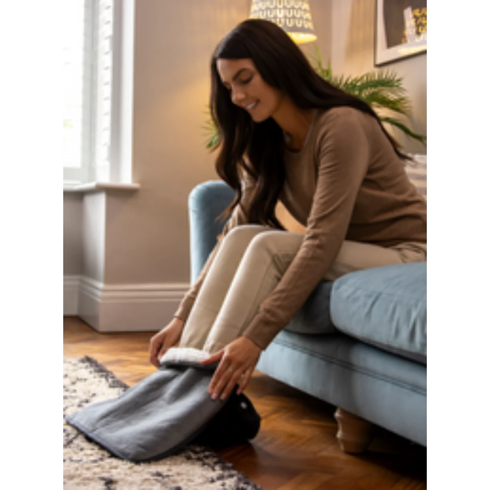 Dreamland Revive Me Comfy Electric Foot Warmer with 5 Heat Settings - Grey | 26009