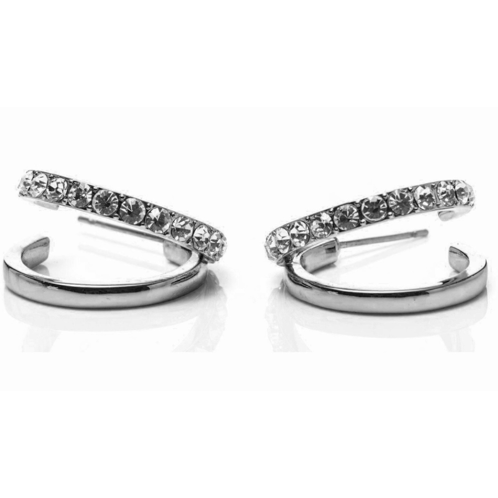 Newgrange Living Double Loop Earrings Pair - Silver | 600333