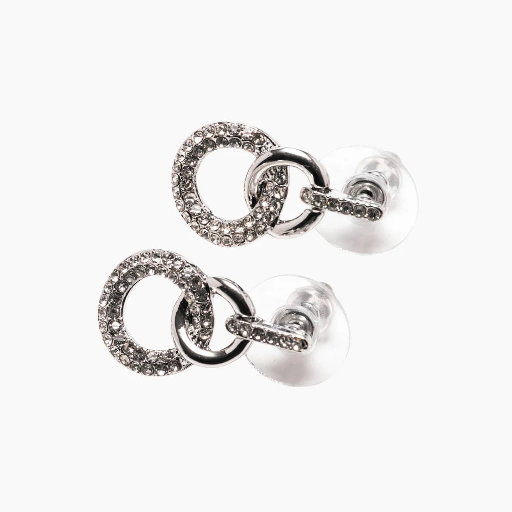 Newgrange Living Interlocking Earrings - Silver | 600346