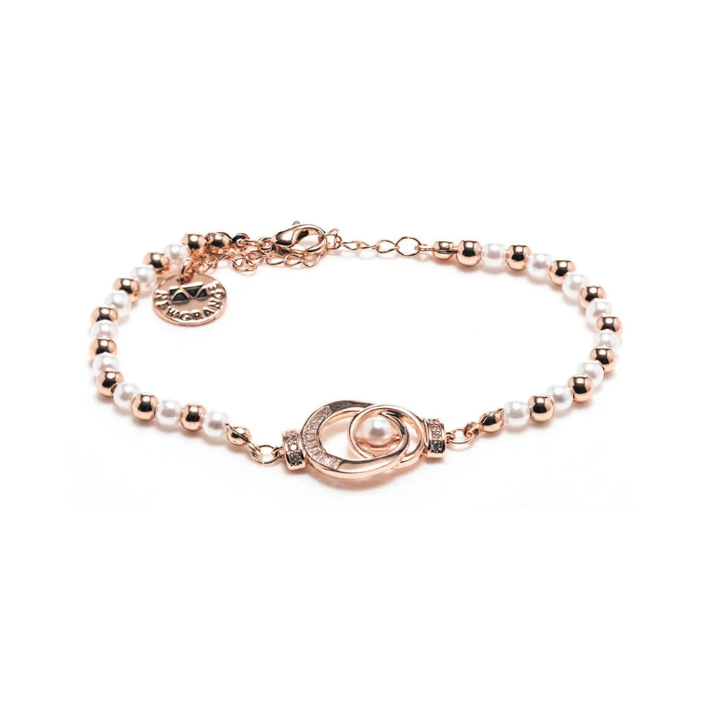 Newgrange Living Bracelet Rosegold with Pearls | 600350