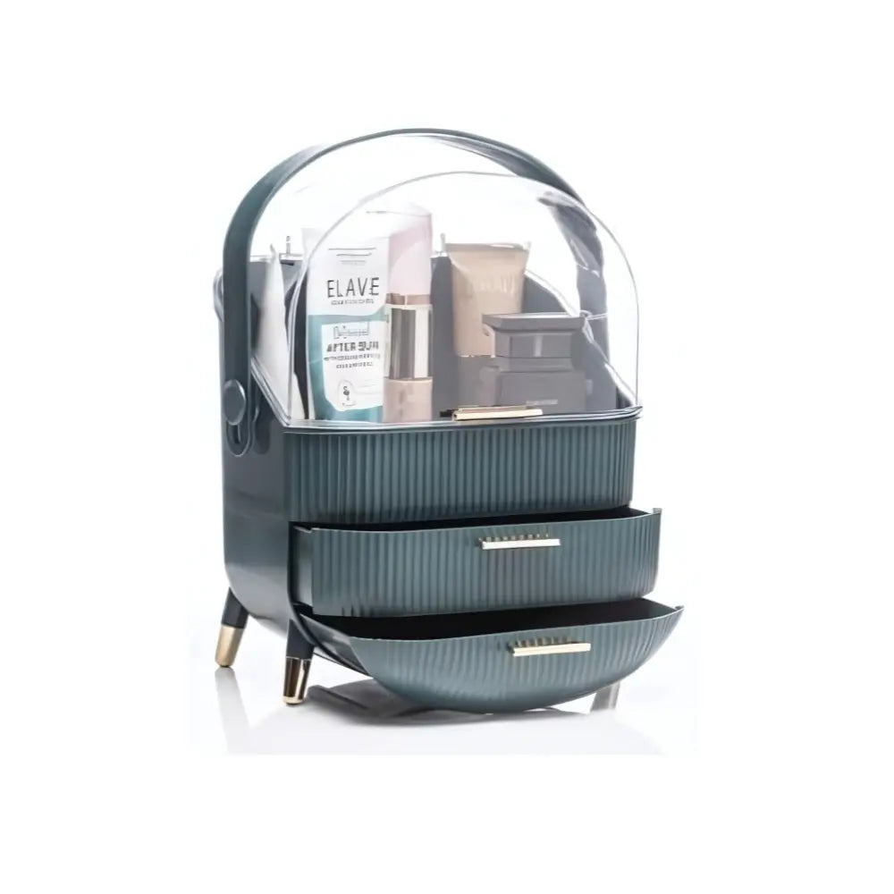 The Grange Collection Dustproof Glam Cosmetic Makeup Box in Green | JA51