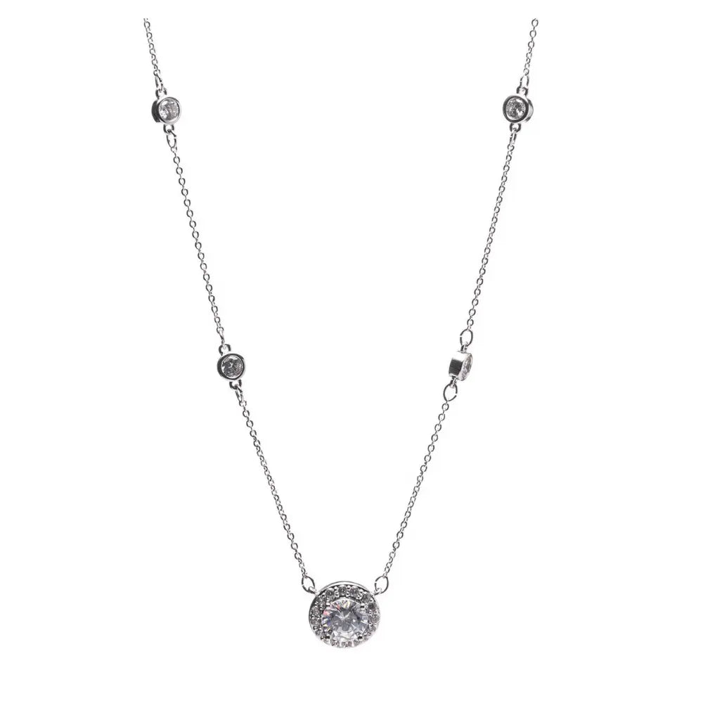 Newgrange Living Circular Round Cut Diamond Pendant - Silver | 600364