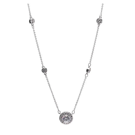 Newgrange Living Circular Round Cut Diamond Pendant - Silver | 600364
