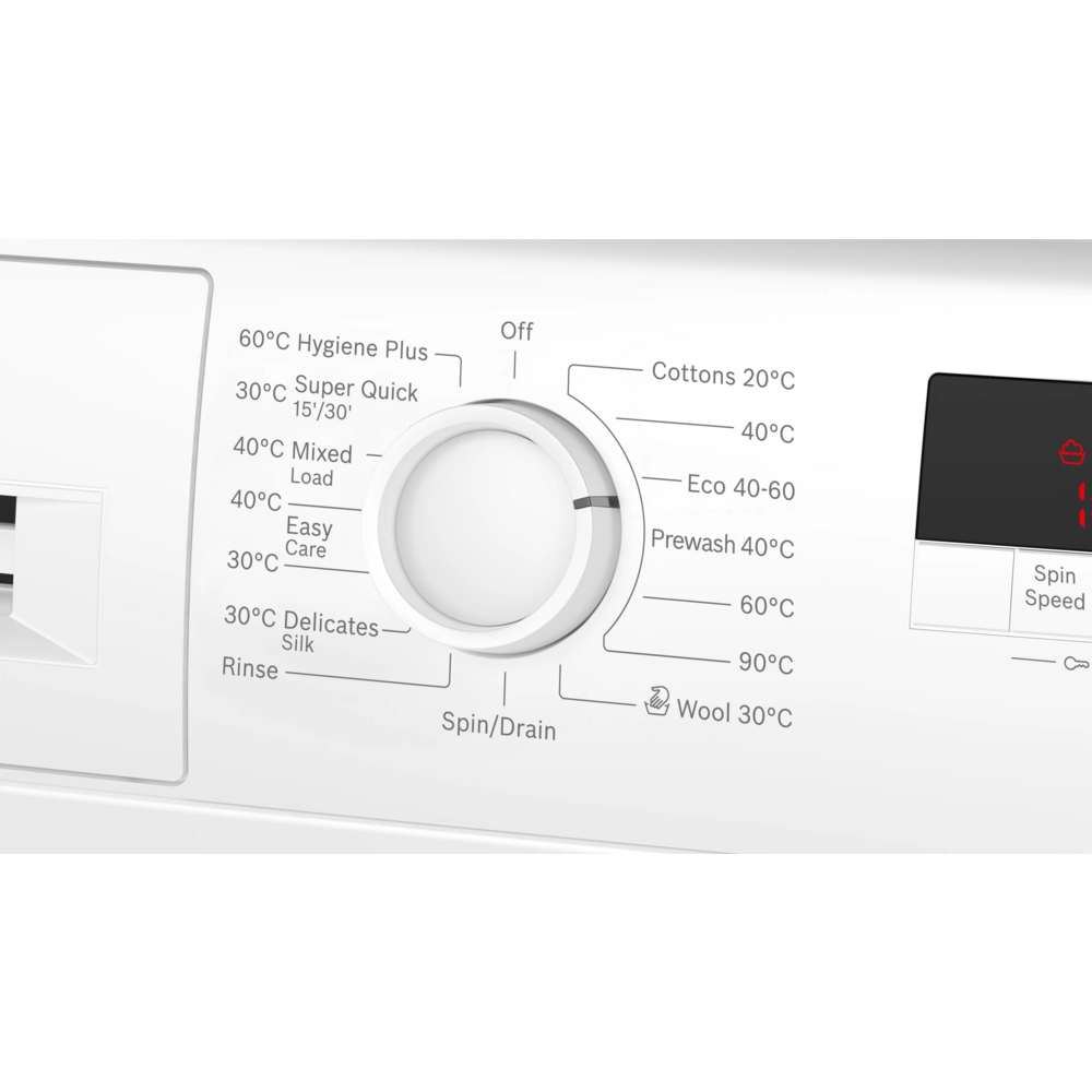 Bosch Series 2 8kg 1400 Spin Washing Machine - White | WGE03408GB