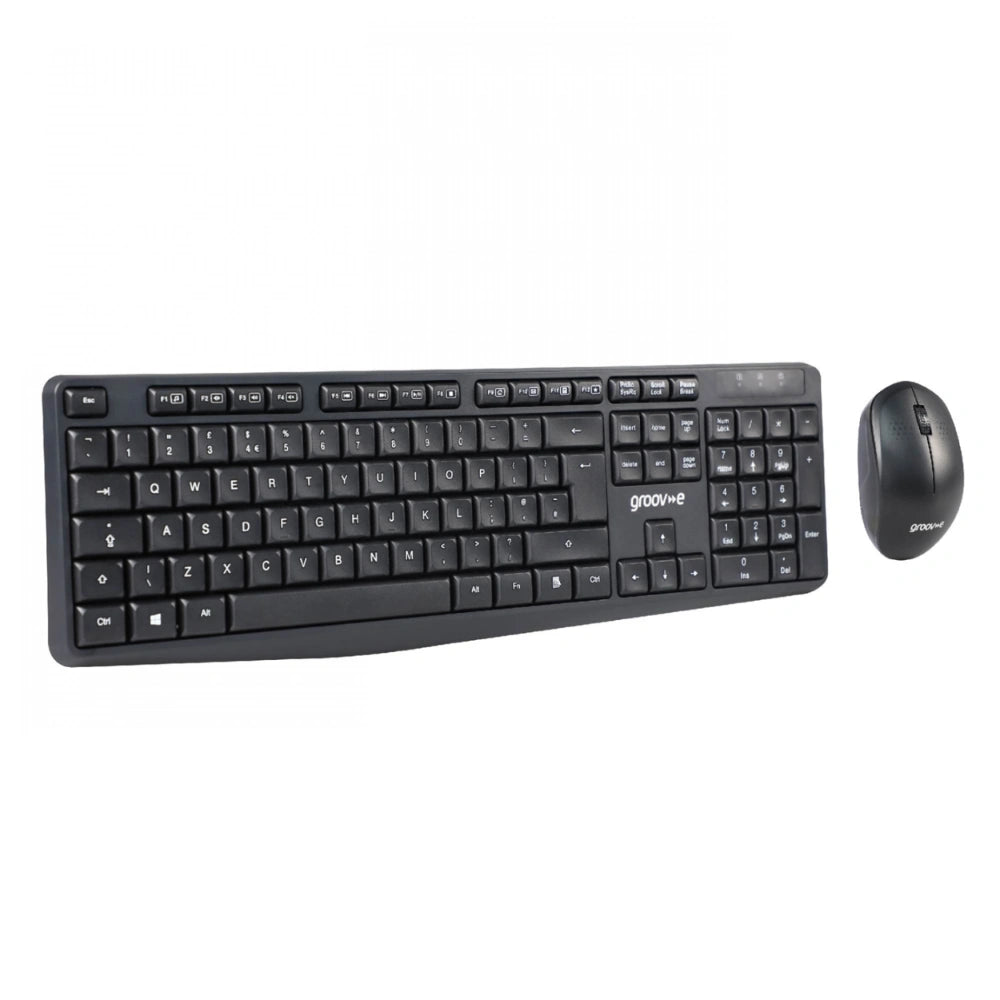 Groove Wireless Full Size Keyboard and Mouse Set - Black | GVPC14BK