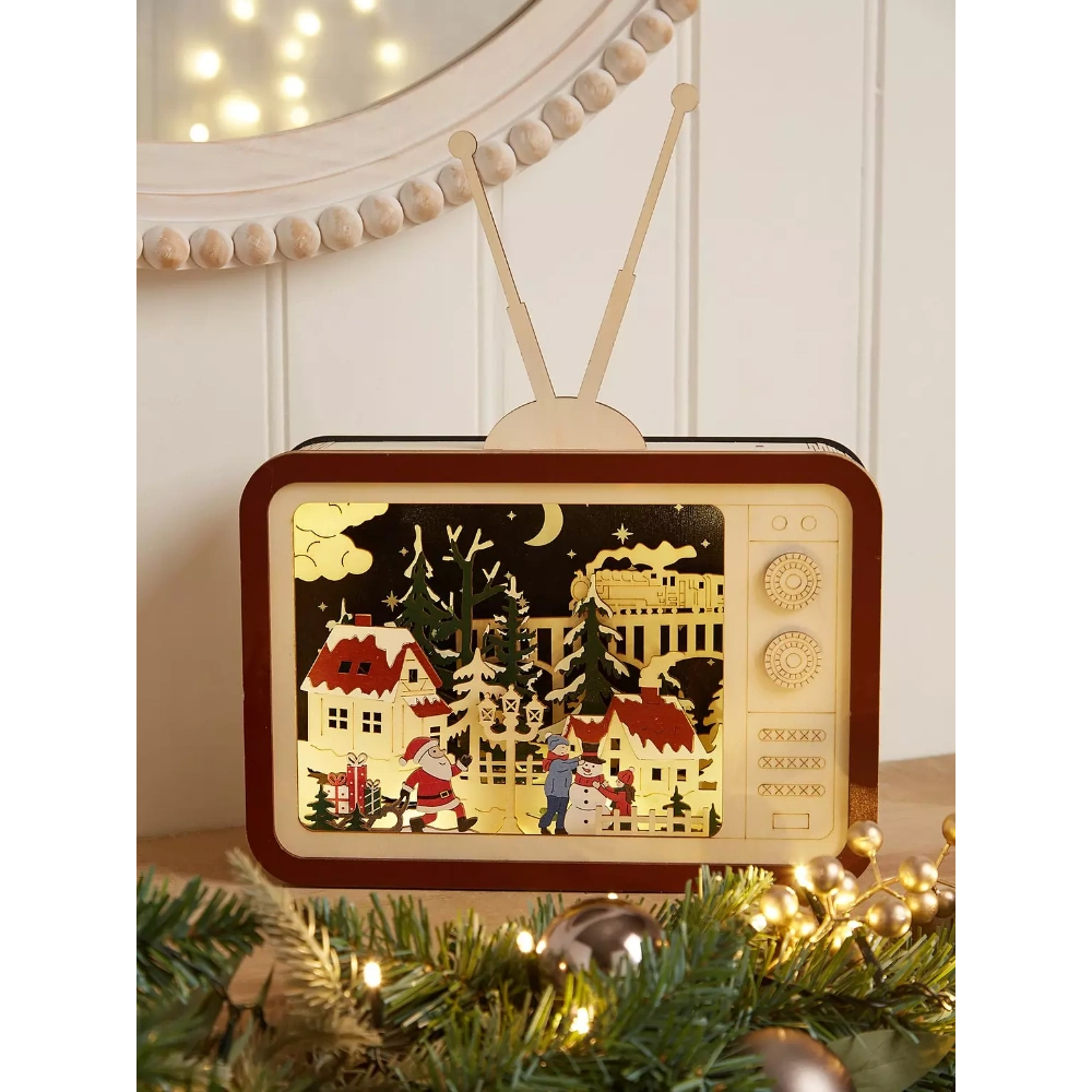 Three Kings InLit Wooden Santa's TeleTown | 2590070