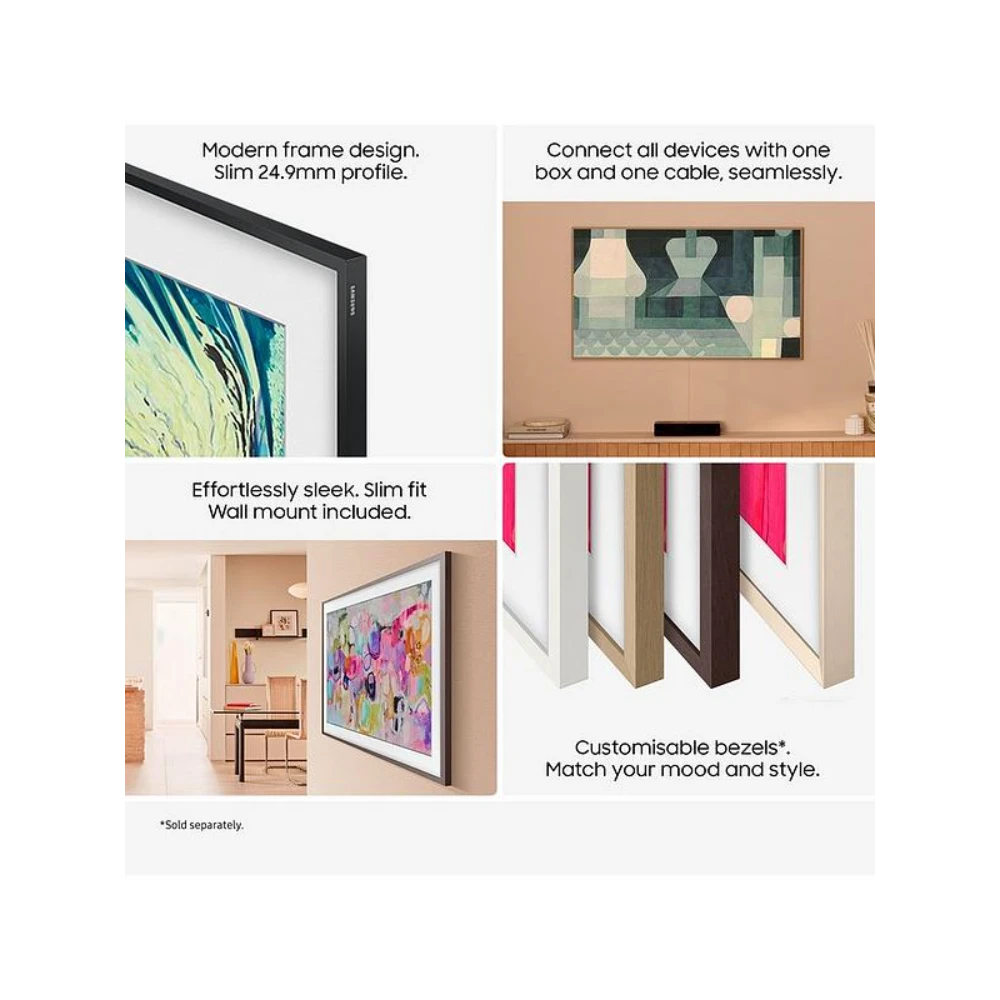 Samsung 43 Inch LS03F QLED 4K Smart Frame TV (2025) | QE43LS03FAUXXU