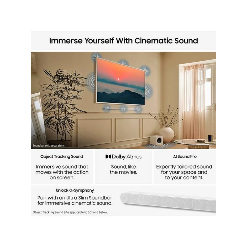 Samsung 43 Inch LS03F QLED 4K Smart Frame TV (2025) | QE43LS03FAUXXU