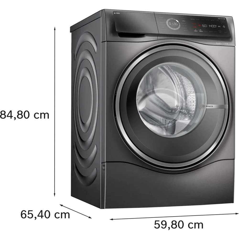 Bosch Series 8 IDOS 10.5kg Washer / 6kg Dryer 1400 Spin - Graphite | WNC254ARGB