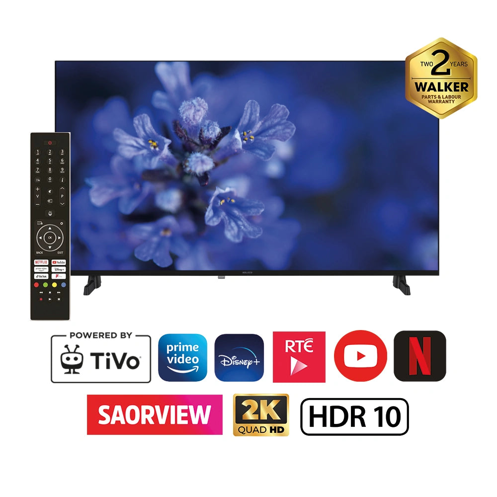 Walker 40 Inch Full HD Smart TV with Tivo - Black | WPSBF2K40252