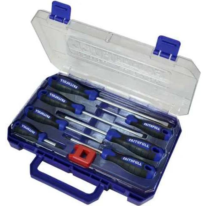 Faithfull Soft Grip Screwdriver Set 8 Piece | XMS24SDRIVER