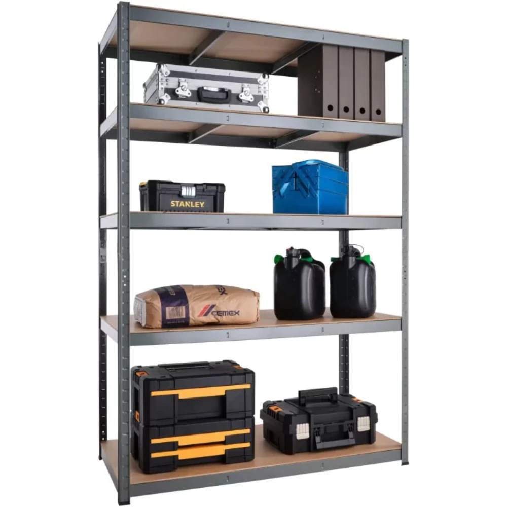 Blackspur Galvanised Steel 5 Tier Boltless Shelving Unit 178cm x 90cm x 30cm | SU130