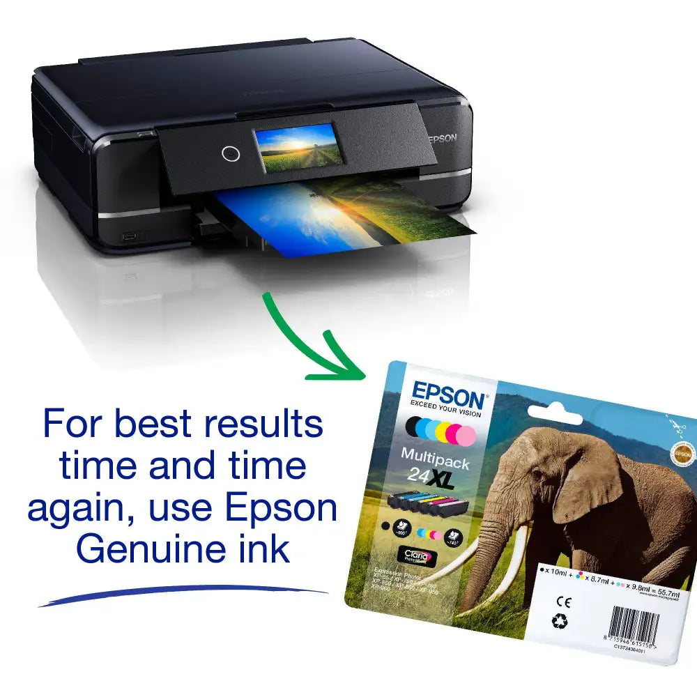 Epson Expression Photo XP-970 A4 Multifunction Colour Wifi Printer - Black | C11CH45401