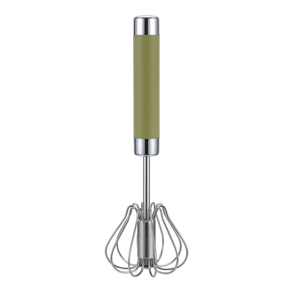Kitchen Academics Manual Push Spin Whisk for Easy Mixing | SW8015