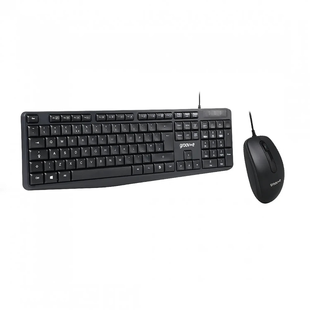 Groove Wired Keyboard & Mouse Set - Black | GVPC19BK