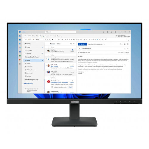 Lenovo ThinkVision S24-4e 24 Inch Full HD 1080p Computer Monitor - Black | 64B5KAT1UK