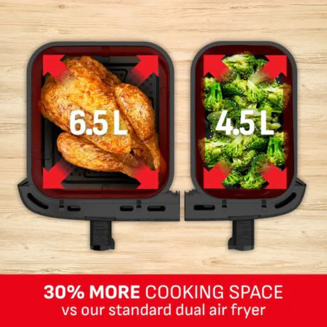Tefal Easy Fry Dual XXL 11 Litre Air Fryer - Coal | EY942HG0