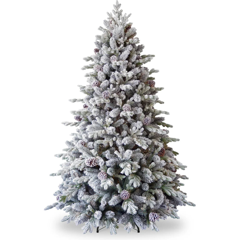 NTC 2.2 Metre Feel Real Snowy Dorchester Pine Christmas Tree with Large Cones | PEDH2-500-75