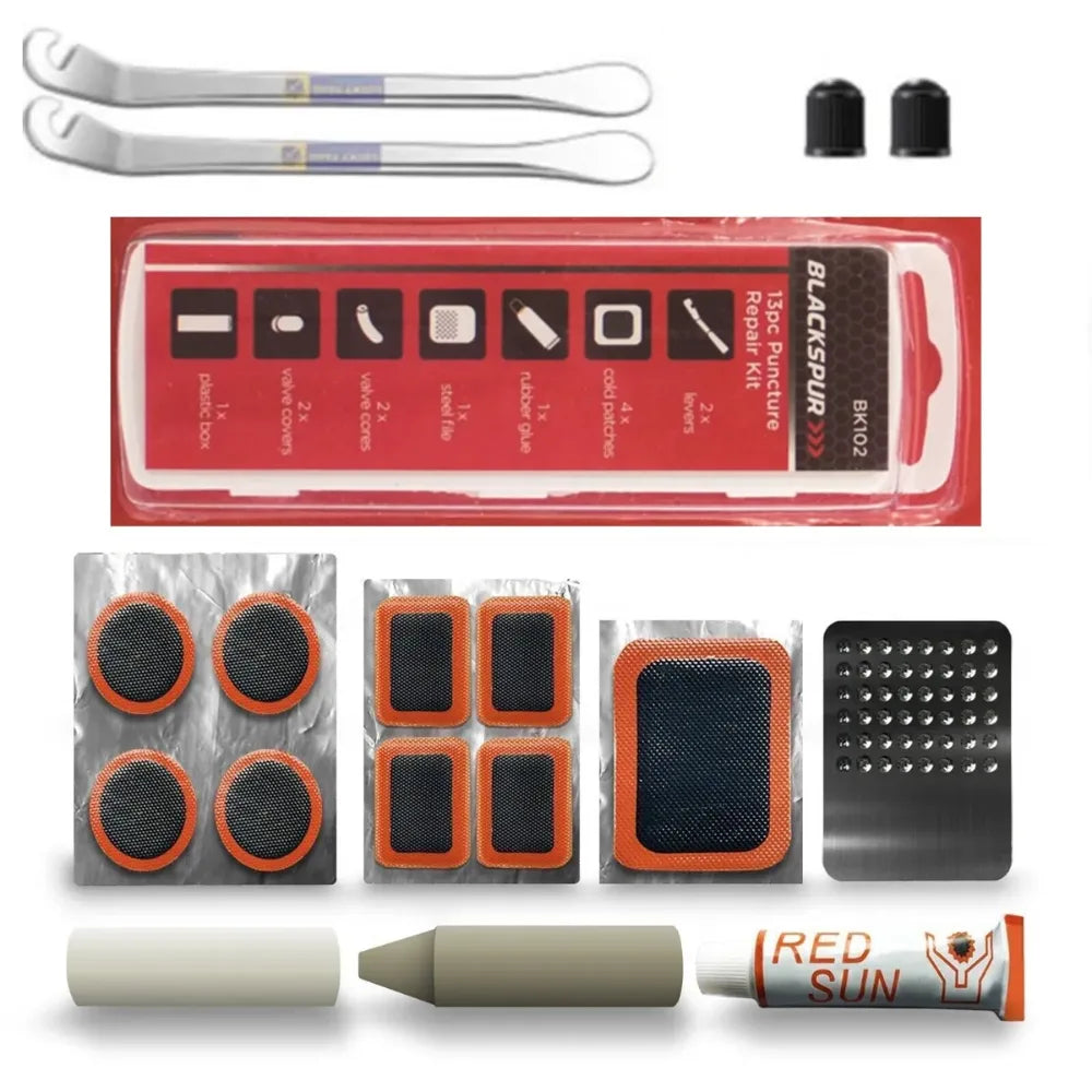 Blackspur 13 Piece Bike Bicycle Puncture Repair Kit | BK102