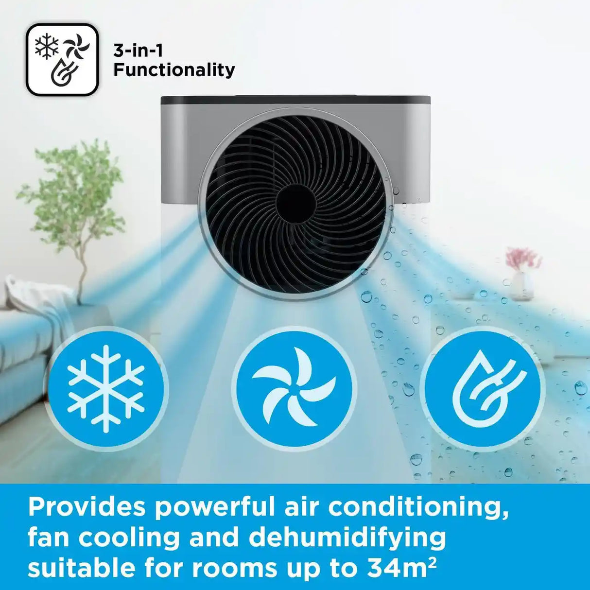 Black & Decker Portable Air Conditioner Unit 12000 BTU Smart Control - White | BXAC40035GB-BOM