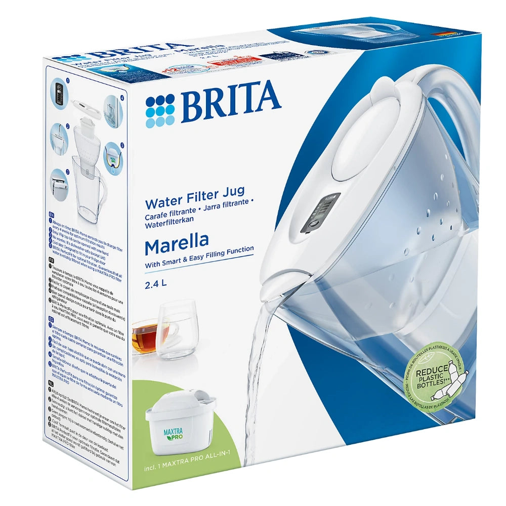 Brita Marella Cool Water Filter Jug 2.4 Litre - White + 1 Cartridge | S1051118