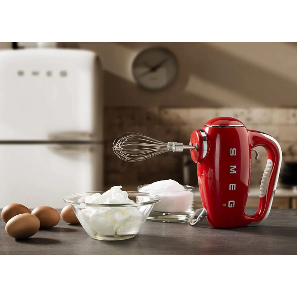 Smeg 50's Retro Hand Mixer - Red | HMF01RDUK