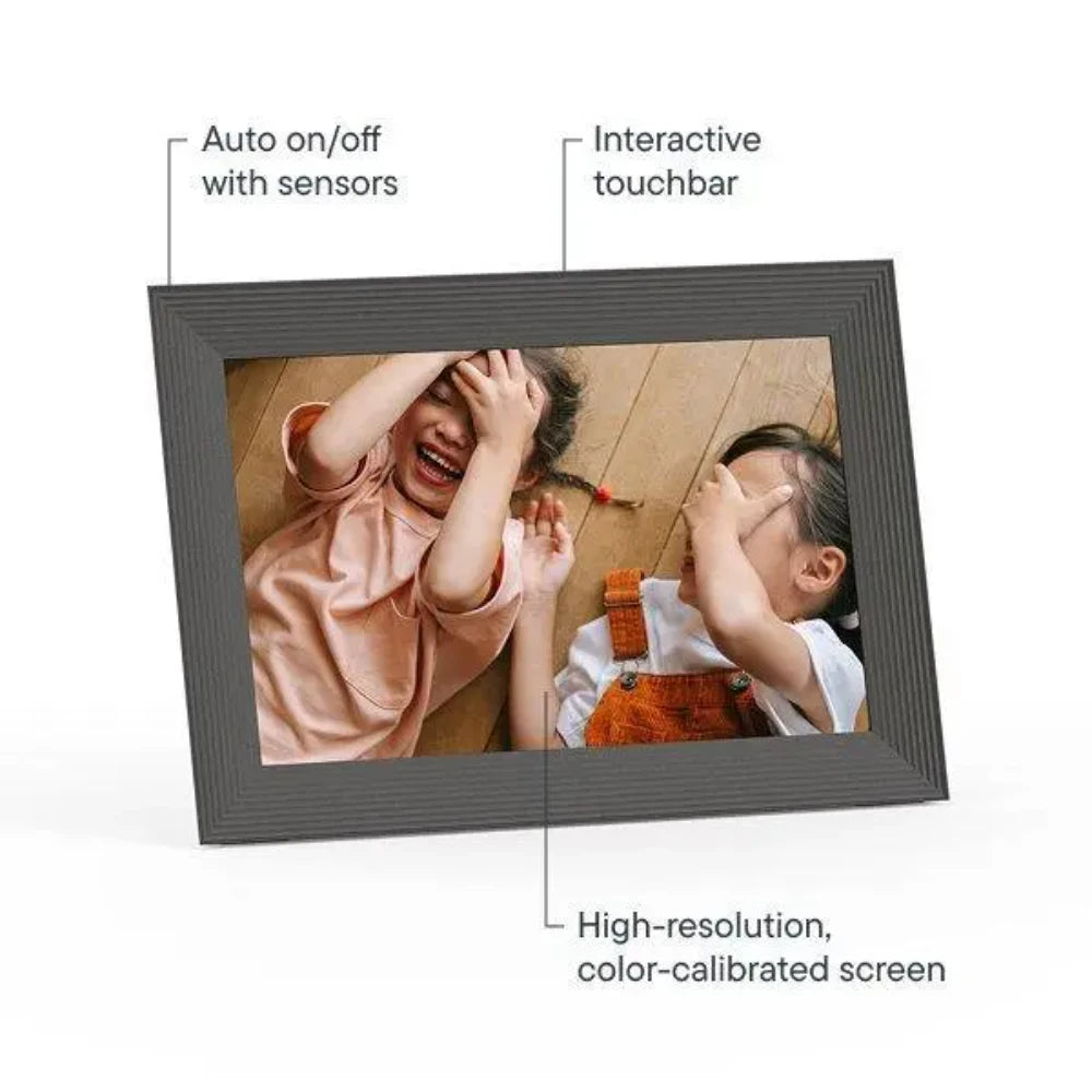 Aura Carver 10.1 Inch Wifi Digital Photo Picture Frame - Gravel | UKA900-BLK