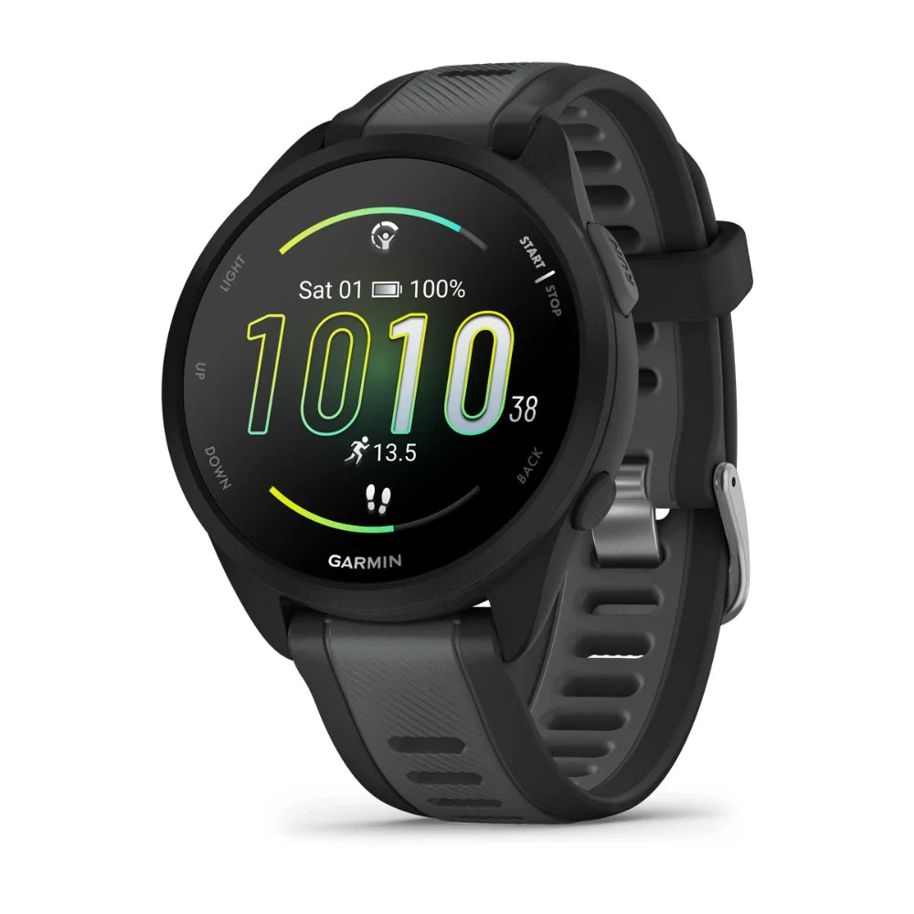 Garmin Forerunner 165 Music Smart Watch - Black and Slate Grey | 49-GAR-010-02863-30