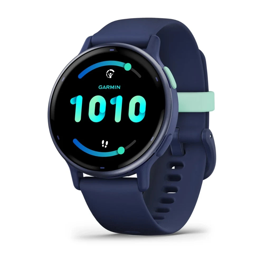 Garmin Vivoactive 5 Aluminium Bezel Silicone Band - Navy | 49-GAR-010-02862-12