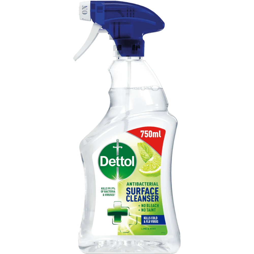 Dettol Antibacterial Surface Cleaner Spray 750ml Lime Mint Heavins dettol-antibacterial-surface-cleaner-spray-750ml-lime-mint-heavins