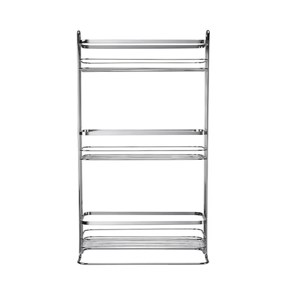 Croydex Free Standing 3 Tier Storage Basket - Chrome | CRXQM264041