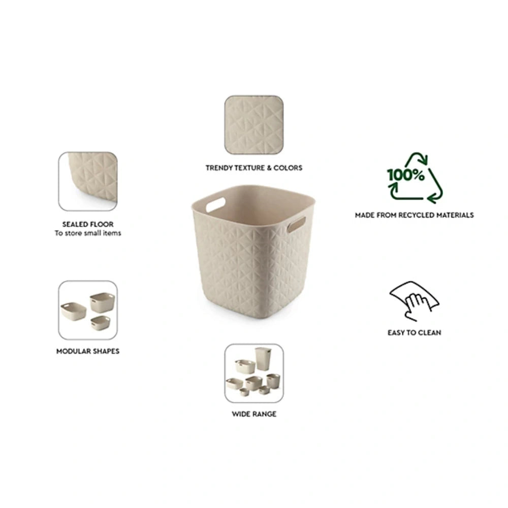 Curver Softex Cube 15 Litre Storage Box - Chalk White | CUR260062