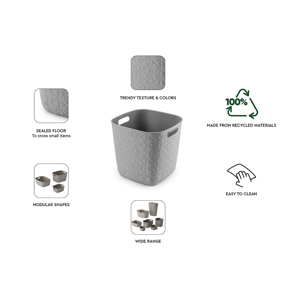 Curver Softex Cube 15 Litre Storage Box - Taupe | CUR260064